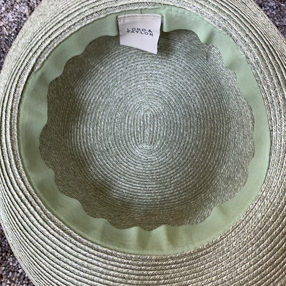 Lord & Taylor Green Woven Summer Hat - Picture 5 of 5
